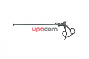 Щипцы CLICKLINE для захвата и диссекции по MANHES, «Клюв утки», тупые, для частичного сжимания ткани, поворотные, разборные, изолированные, с соединением для монопопярной коагуляции, одна бранша подвижна, размер 5 мм, длина 30 см, рукоятка 33153