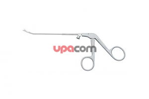 Миниатюрные носовые щипцы RHINOFORCE II, с очень тонкими плоскими браншами, режущие насквозь, для тканещадящего разреза, конец тубуса загнут вверх на 30°, бранши прямые, ширина 1.5 мм, с разъемом для чистки, длина 13 см