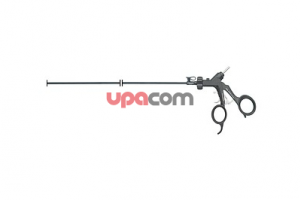 Щипцы CLICKLINE для захвата и диссекции по MANHES, «Клюв утки», тупые, для сжимания больших площадей ткани, поворотные, разборные, изолированные, с соединением для монопопярной коагуляции, одна бранша подвижна, размер 5 мм, длина 36 см, рукоятка 33156