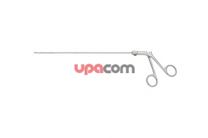 Крючкообразные ножницы, одна бранша подвижна, диаметр 2.7 мм, длина 25 см, по GAAB/OERTEL