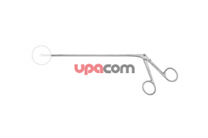 Щипцы, прямые, с круглыми ложкообразными браншами, диаметр 4 мм, рабочая длина 18 см