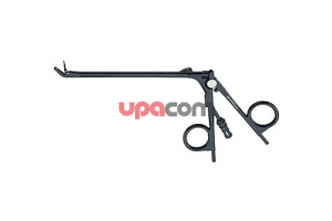 Биполярные аспирационные щипцы по STAMMBERGER, загнутые вверх на 45°, с аспирационным каналом, для биполярной коагуляции в области придаточных пазух носа, длина 12.5 см, для использования с биполярными высокочастотными кабелями 847002 Е или 847002 A/M/V/U