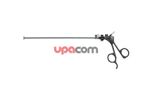 Щипцы CLICKLINE для захвата и диссекции по MANHES, «Клюв утки», тупые, для частичного сжимания ткани, поворотные, разборные, изолированные, с соединением для монопопярной коагуляции, одна бранша подвижна, размер 5 мм, длина 30 см, рукоятка 33125