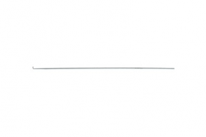 Крючок-пальпатор, дистально загнут под углом 90°, с шариком, длина крючка 4 мм, диаметр 2 мм, рабочая длина 26 см