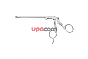 Щипцы для клипс RHINOFORCE II по MONTGOMERY-YOUNGS, для эндоназальной эндоскопической лигатуры клиновидно-небной артерии, с аспирационным каналом, рукоятка с пружиной, бранши загнуты вправо, длина 13 см, для титановых клипс 8665 Т