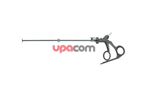 Щипцы CLICKLINE для захвата и диссекции по MANHES,«Клюв утки», тупые, для сжимания больших площадей ткани, поворотные, разборные, изолированные, с соединением для монопопярной коагуляции, одна бранша подвижна, размер 5 мм, длина 36 см, рукоятка 33152