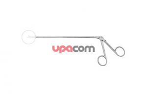 Щипчики, загнутые влево, очень тонкие, с овальными ложкообразными браншами, ширина 0.6 мм, рабочая длина 15 см