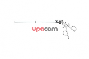 Щипцы CLICKLINE для захвата и диссекции по MANHES, поворотные, разборные, без соединения для монопопярной коагуляции, одна бранша подвижна, атравматические, для захватывания и отделения полых органов, размер 5 мм, длина 36 см, рукоятка 33141