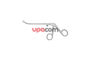 Острые носовые щипцы RHINOFORCE II по CASTELNUOVO, конец тубуса загнут вверх на 25°, режущие насквозь, с прямыми браншами, форма по BLAKESLEY, ширина 3 мм, с разъемом для чистки, длина 13 см