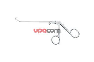 Миниатюрные носовые щипцы RHINOFORCE II, с очень тонкими плоскими браншами, режущие насквозь, для тканещадящего разреза, конец тубуса загнут вверх на 30°, бранши загнуты вверх на 45°, ширина 1.5 мм, с разъемом для чистки, длина 13 см