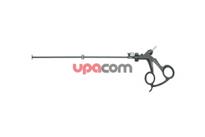 Щипцы CLICKLINE для захвата и диссекции по MANHES,«Клюв утки», тупые, для сжимания больших площадей ткани, поворотные, разборные, изолированные, с соединением для монопопярной коагуляции, одна бранша подвижна, размер 5 мм, длина 36 см, рукоятка 33153