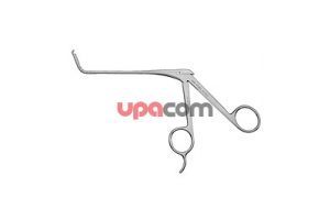 Выкусыватель для лобной пазухи, с загнутым вверх на 70° цепочным тубусом, режущий назад, для расширения доступа к лобной пазухе посредством удаления основания лобной пазухи, малый, бранши 2.5 х 2 мм, длина 13 см