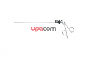 Ножницы CLICKLINE, поворотные, разборные, изолированные, без соединения для монополярной коагуляции, обе бранши подвижны, зубчатые, загнутые, конические, размер 5 мм, длина 30 см, рукоятка 33131