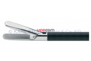 Щипцы-вставка CLICKLINE, для щипцов для захвата и диссекции по MANHES, «Клюв утки», одна бранша подвижна, тупые, предназначены для сжимания больших площадей ткани, для механического гемостаза, размер 5 мм, длина 36 см