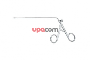 Выкусыватель по STAMMBERGER, кончик овальный, круговой, направление разреза 120° от низа дистального до верха проксимального конца, диаметр 3.5 мм, с прямым тубусом, для клиновидной кости, решетчатой кости и атрезии хоан, длина 18 см